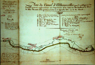 Verlauf des Kanals - Plan aus den Jahr 1812